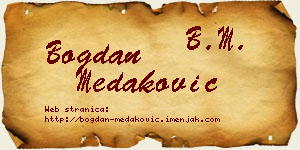 Bogdan Medaković vizit kartica